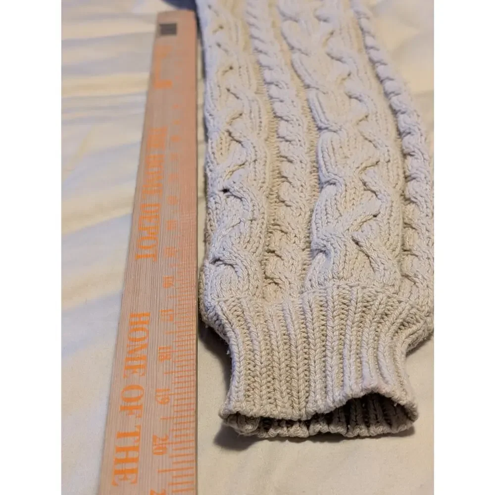 Reformation Annie Cable Knit Cropped Cardigan - Cream - Size Small - Picture 11 of 12